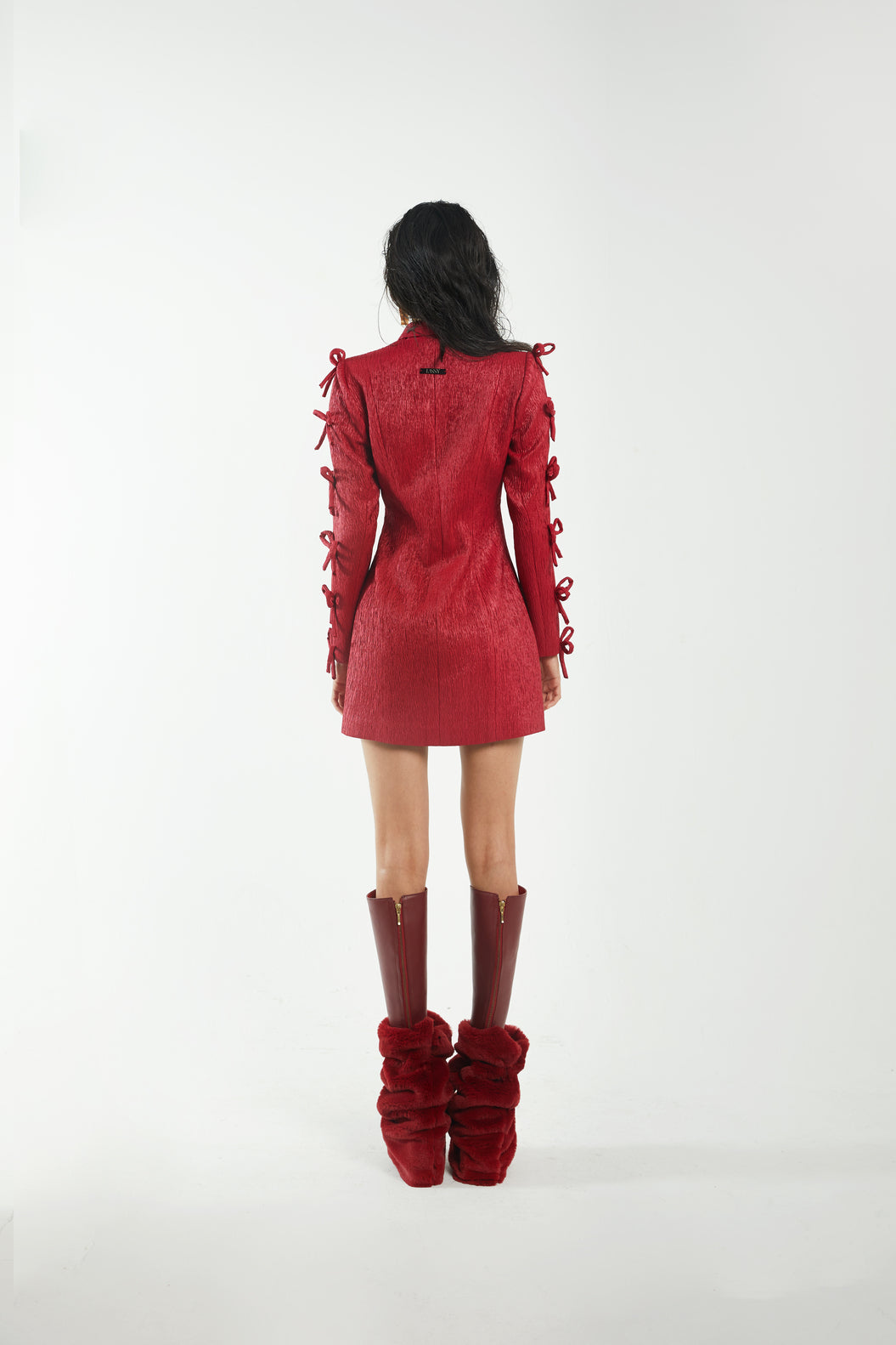 Pink Cutout Wool Mini Dress