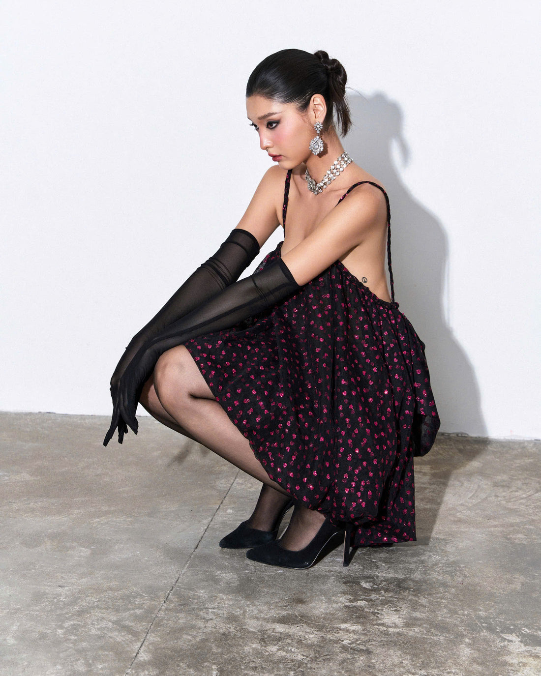 Spaghetti Strap Voluminous Mini Dress