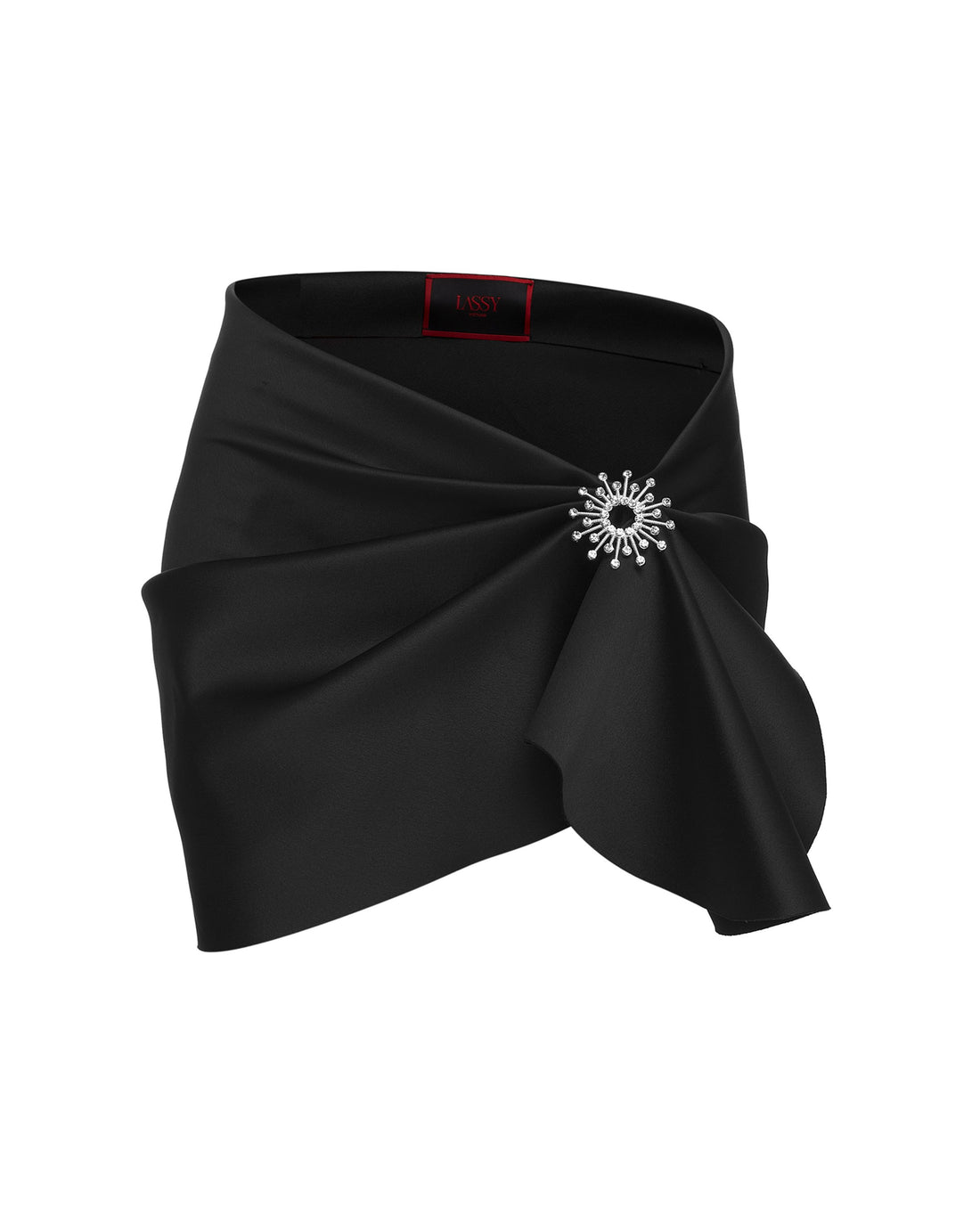 Black Wrap Silk Skirt