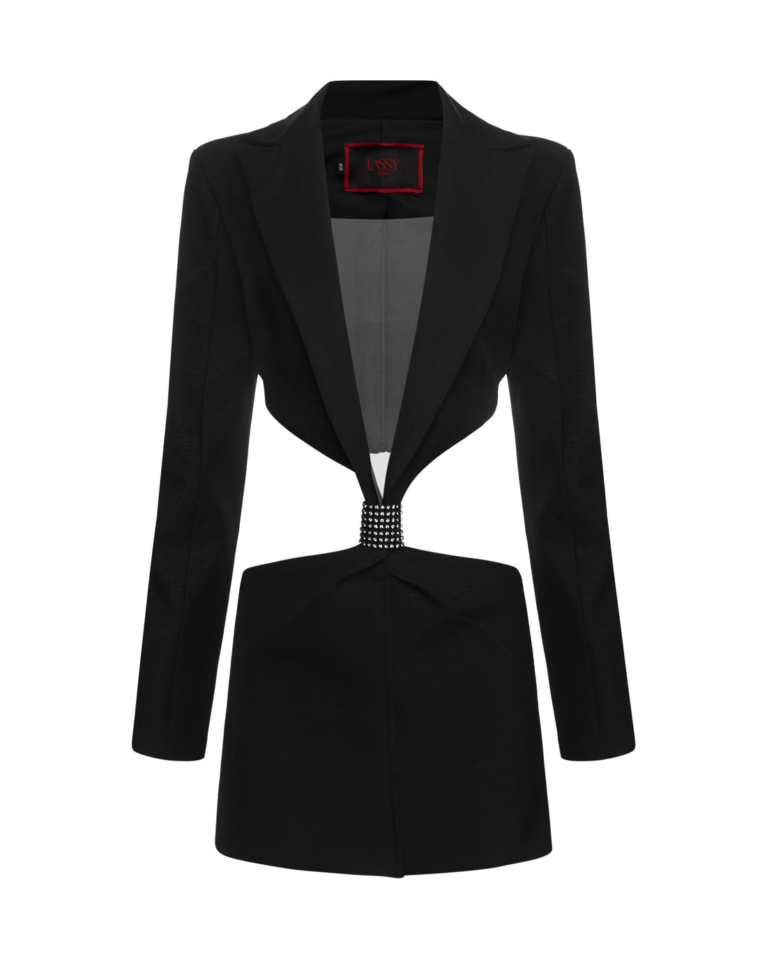 Black Cutout Cashmere Vest Mini Dress